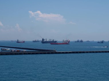 Yolcu gemisi Singapur Singapur panoramik görünümü