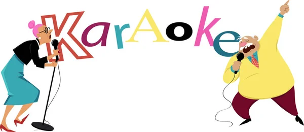 Karaoke Bandeira Casa Repouso Eps Ilustração Vetorial —  Vetores de Stock