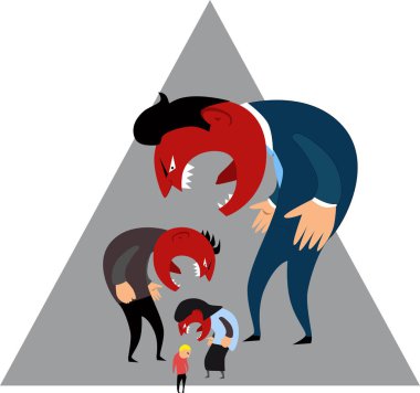 Çalışan bir çocuğa, Eps 8 vektör çizim çığlık eşi, çığlık çığlık patron