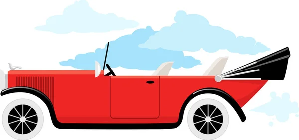 Old Fashion Cabriolet Samochód Eps Wektor Ilustracji — Wektor stockowy