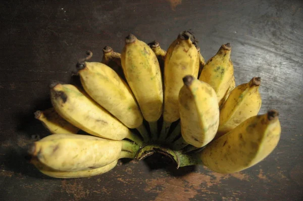 Banana yellow color fruit - healthy food - nature — Stock Photo, Image