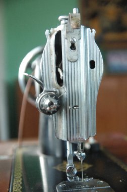 Eski dikiş makinesi-bir parçası