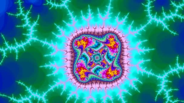 Vlucht Verbazingwekkende Fractal Abstract Kleurrijke Achtergrond Fractal Hoge Resolutie — Stockvideo