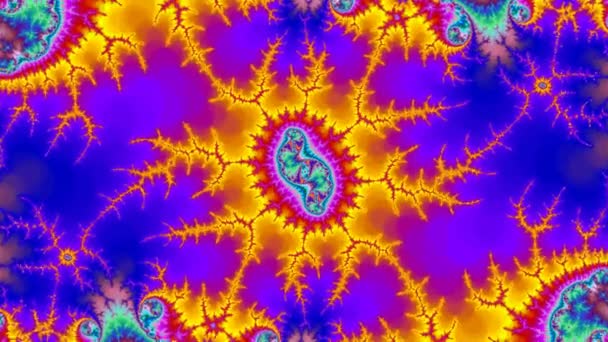 Vlucht Verbazingwekkende Fractal Abstract Kleurrijke Achtergrond Fractal Hoge Resolutie — Stockvideo