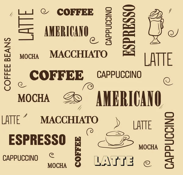 Café fond rétro — Image vectorielle