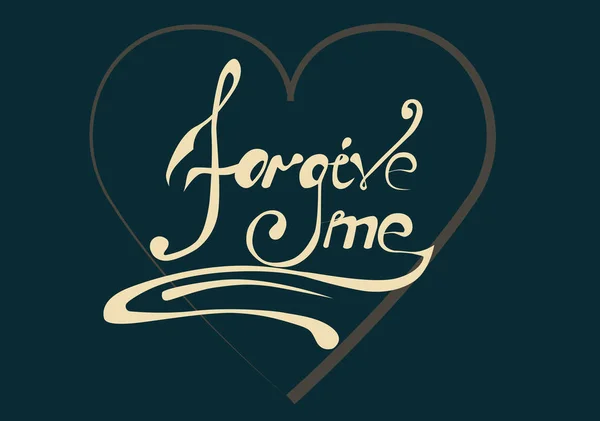 Sign forgive me — Stock Vector