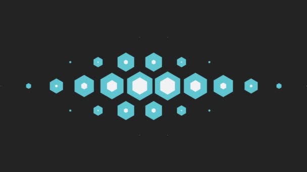 Hexagon övergångar. Rörlig grafik. 4k. — Stockvideo