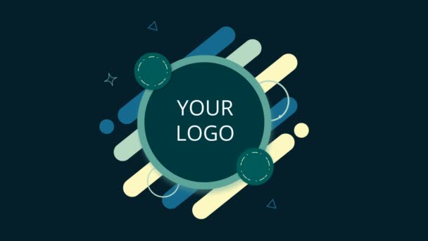 Animación de logotipo plano — Vídeos de Stock