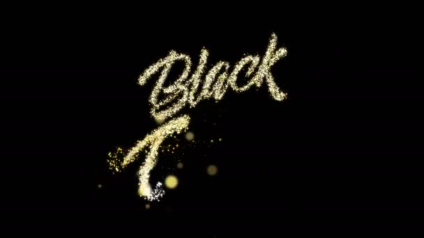 Černý pátek zlaté stříbrné znamení pro promo video — Stock video
