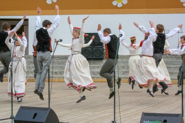 Vilyany, Rezekne district, Letonya, 2008/07/19. Ulusal Kültür, şarkı ve dans kutlama.