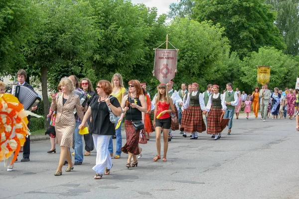 Vilyany Distrito Rezekne Letonia 2008 Celebración Cultura Nacional Canciones Danza —  Fotos de Stock