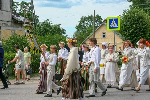 Vilyany Rezekne District Lettland 2008 Firandet Nationella Kultur Låtar Och — Stockfoto