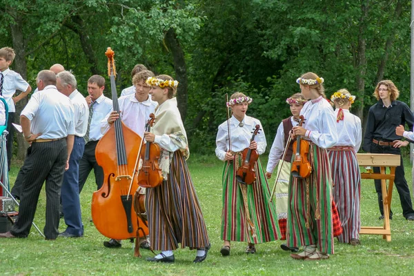Vilyany Rezekne Okres Lotyšsko 2008 Oslava Národní Kultury Písně Tance — Stock fotografie