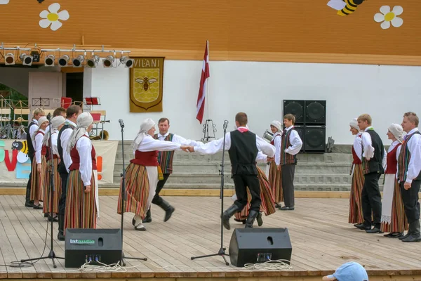 Vilyany Distrito Rezekne Letonia 2008 Celebración Cultura Nacional Canciones Danza —  Fotos de Stock