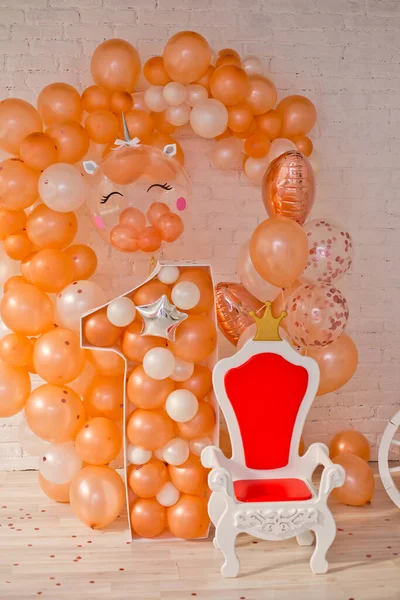 Decor for first birthday with unicorn balloon