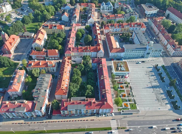 Aerial View City Hall Center Koszalin City — Stock Photo, Image