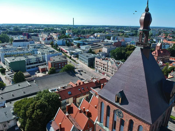 Flygfoto City Gamla Stan Centrum Gröna Staden Katedralen — Stockfoto