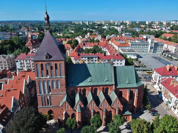 Вид Повітря Місто Старе Місто Центр Міста Зелене Місто Собор — стокове фото