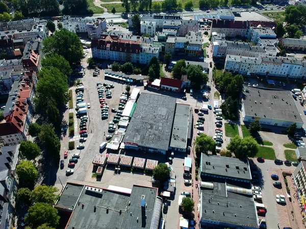 Koszalin Poland August 2018 Aerial View City Koszalin Area Manhattan — Stock Photo, Image