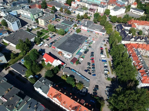 Koszalin Poland August 2018 Aerial View City Koszalin Area Manhattan — Stock Photo, Image