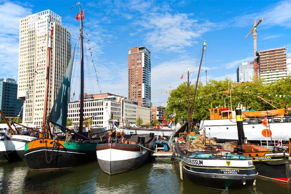 Rotterdam Netherlands September 2018 Show Various Historic Vessels World Port — Stock Photo, Image