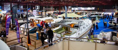 Leeuwarden, Hollanda - 8 Şubat: Önyükleme Holland kapalı tekne göster: Wtc Expo, Leeuwarden, Hollanda