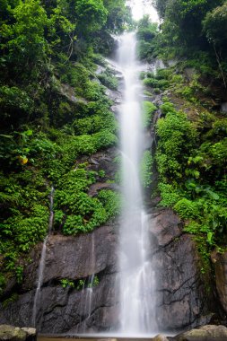 Güzel pürüzsüz su ile Semirang Şelale güzel bir sahne. Ungaran şehrinde bir turizm merkezi olan bir Şelale, Semarang, Endonezya.