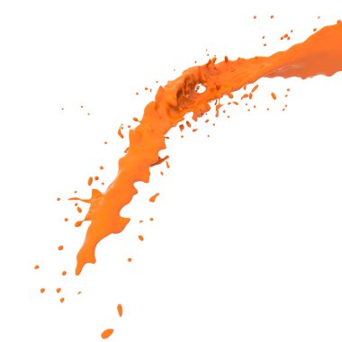 sıvı sıçrama izole kırpma yolu ile beyaz arka plan üzerinde 3D render