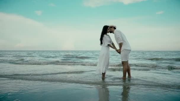 young couple walking relaxing beach stock video tofumax 208667526 relaxing video