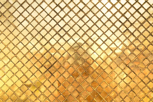 Textura Ouro Mosaico Diamante Fundo Forma Corte — Fotografia de Stock