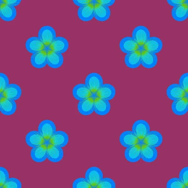 Helles Florales Nahtloses Muster Wiederholen Sie Das Geometrische Botanische Muster — Stockvektor