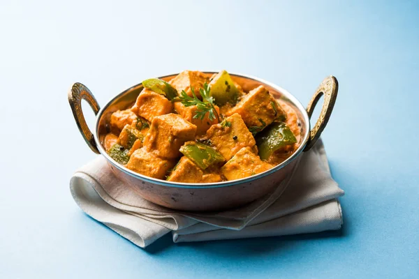 Malai Achari Paneer Dans Une Sauce Base Sauce Rouge Capsicum — Photo