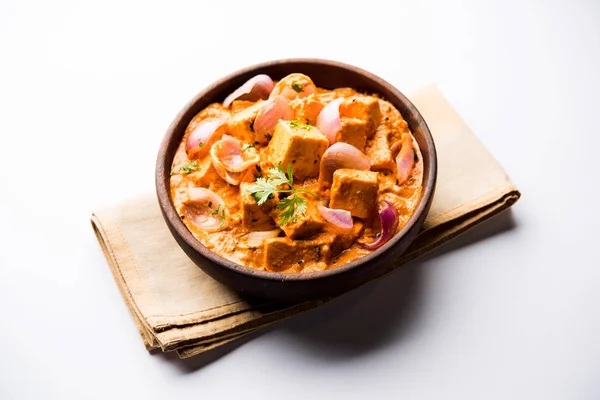 Paneer Pyaza Est Une Recette Végétarienne Punjabi Populaire Utilisant Des — Photo