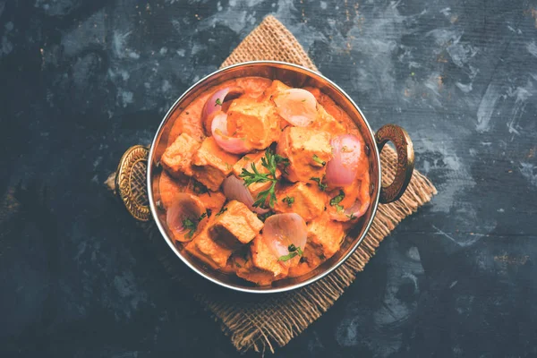 Paneer Pyaza Egy Népszerű Punjabi Vegetáriánus Recept Túrós Kocka Használata — Stock Fotó