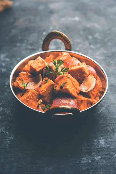 Pyaza Udělat Paneer Populární Punjabi Vegetariánský Recept Použitím Kostky Tvarohu — Stock fotografie