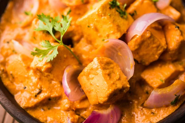 Paneer Pyaza Est Une Recette Végétarienne Punjabi Populaire Utilisant Des — Photo