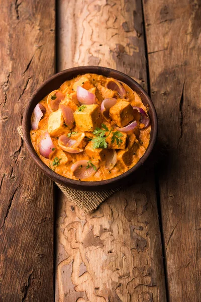 Paneer Pyaza Est Une Recette Végétarienne Punjabi Populaire Utilisant Des — Photo