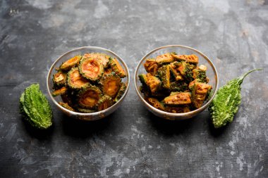 Karela Achar / acı kabak turşu, popüler Hint tarifi