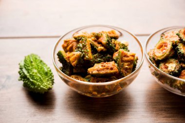 Karela Achar / acı kabak turşu, popüler Hint tarifi