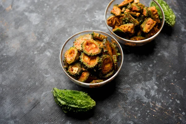 Karela Achar Bittere Kürbisgurke Beliebtes Indisches Rezept — Stockfoto