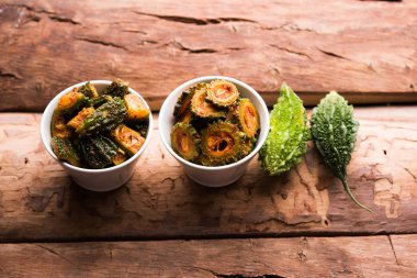 Karela Achar / acı kabak turşu, popüler Hint tarifi