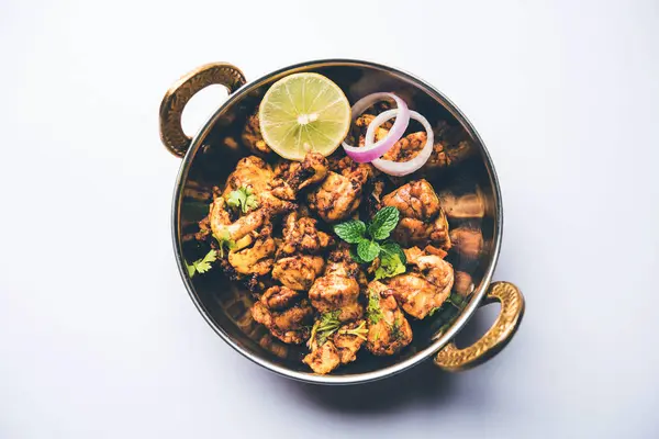 Agy Bheja Fry Kecske Juh Báránybőr Népszerű Indiai Pakisztáni Étel — Stock Fotó