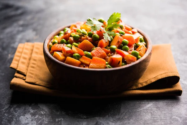 Sabzi Piselli Verdi Carota Sabji Mutter Gajar — Foto Stock