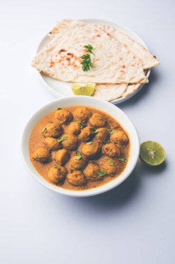 Masala Soya Chunk Curry made using Soyabean nuggets and spices - protein rich food from India