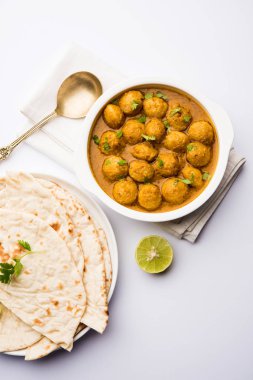 Masala Soya Chunk Curry made using Soyabean nuggets and spices - protein rich food from India