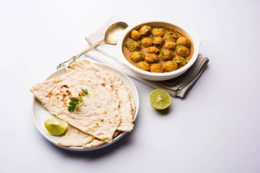 Masala Soya Chunk Curry made using Soyabean nuggets and spices - protein rich food from India