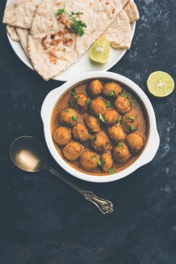 Masala Soya Chunk Curry made using Soyabean nuggets and spices - protein rich food from India