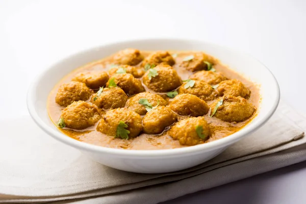 Masala Soja Chunk Curry Aus Sojabohnen Nuggets Und Gewürzen Proteinreiches — Stockfoto