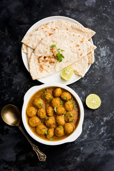 Masala Soya Chunk Curry made using Soyabean nuggets and spices - protein rich food from India