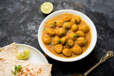 Masala Soya Chunk Curry made using Soyabean nuggets and spices - protein rich food from India